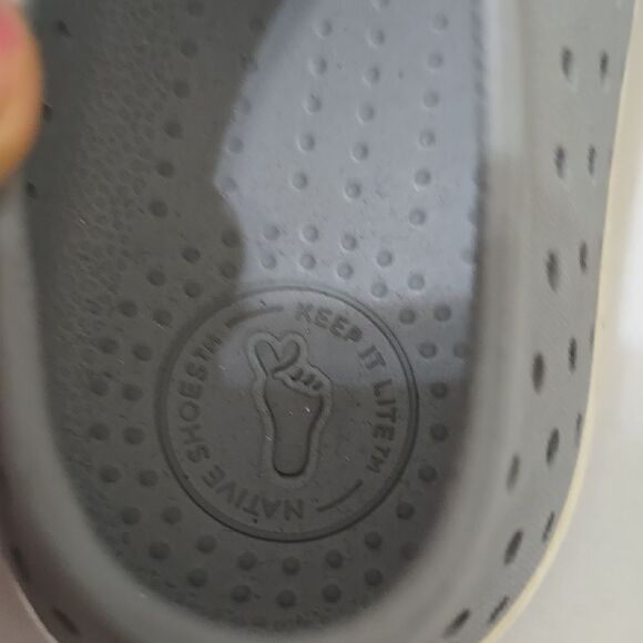 Native Gray and White Water Shoes with Perforated Design - Picture 5 of 6